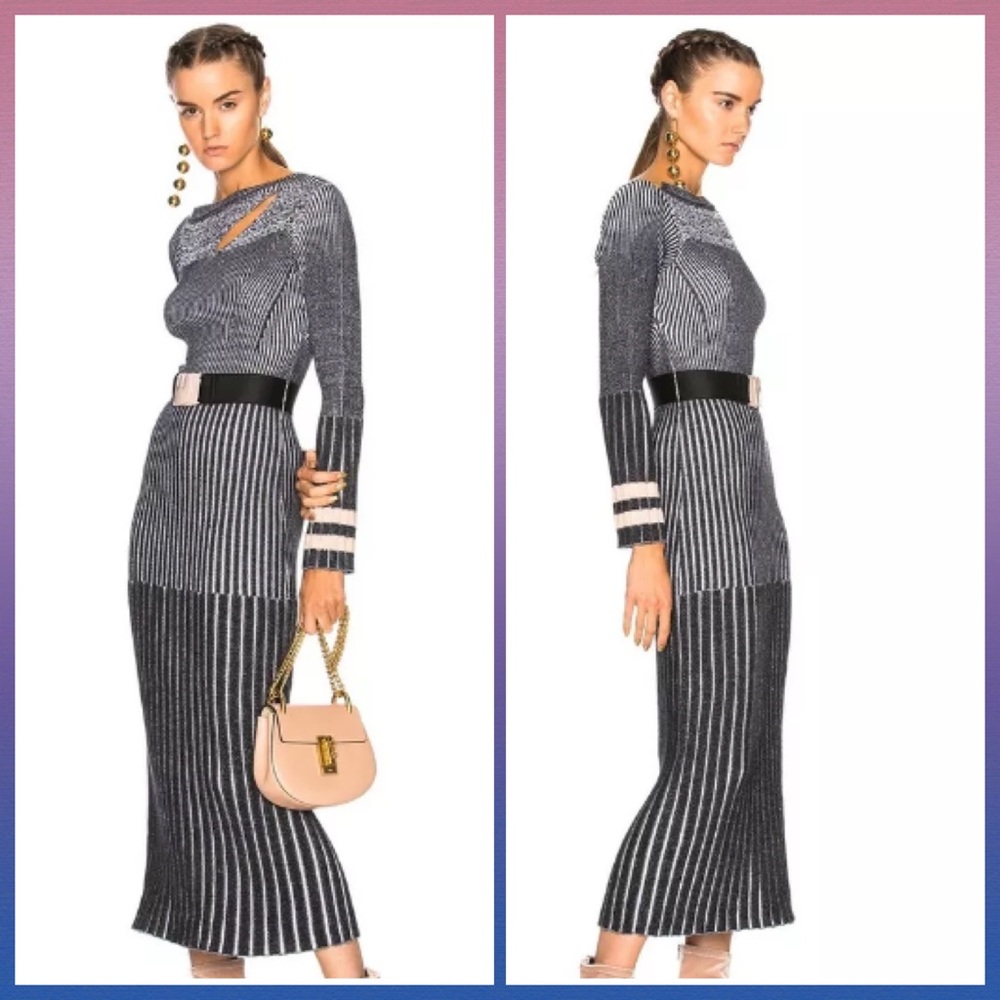 $480 Ribbed URGE MIDI Sweater Dress XS-S-M